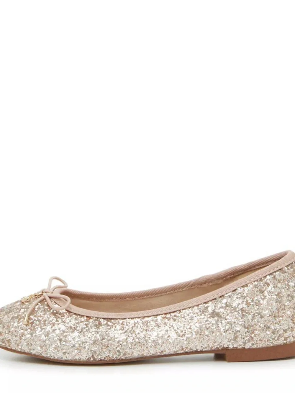 LIKE NEW Sam Edelman Girl’s Felicia Champagne Glitter Ballet Flats